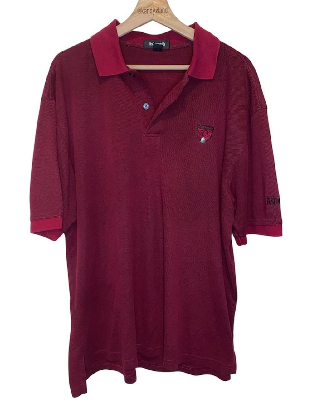 ASHWORTH Mens Golf Polo Lewistown Country Club